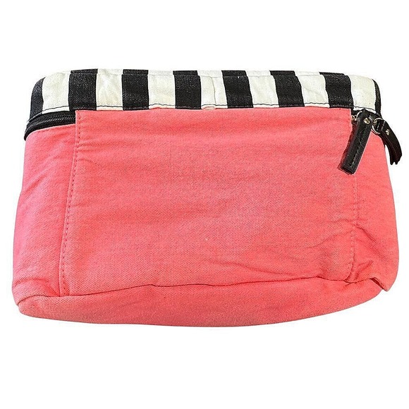 Victoria's Secret Travel Makeup Cosmetic Bag Stripe Handle Pink - Picture 4 of 9